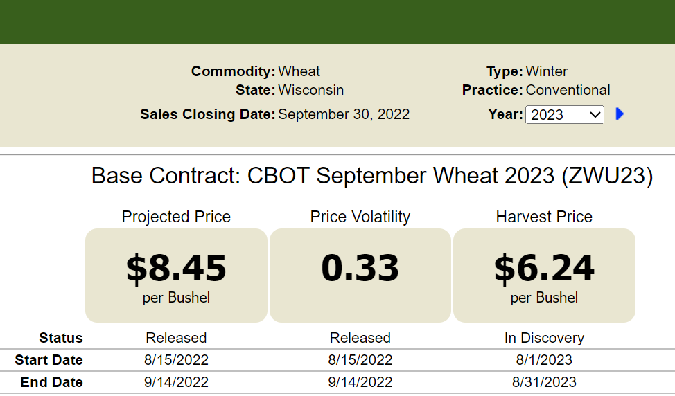 Wheat Price 2023