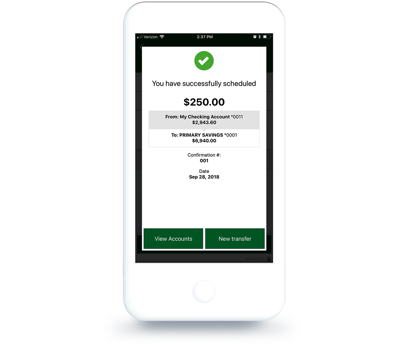 Mobile checking account