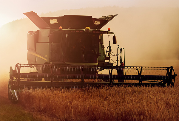 combine in field