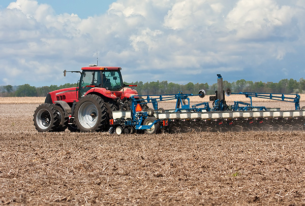 tractor in field