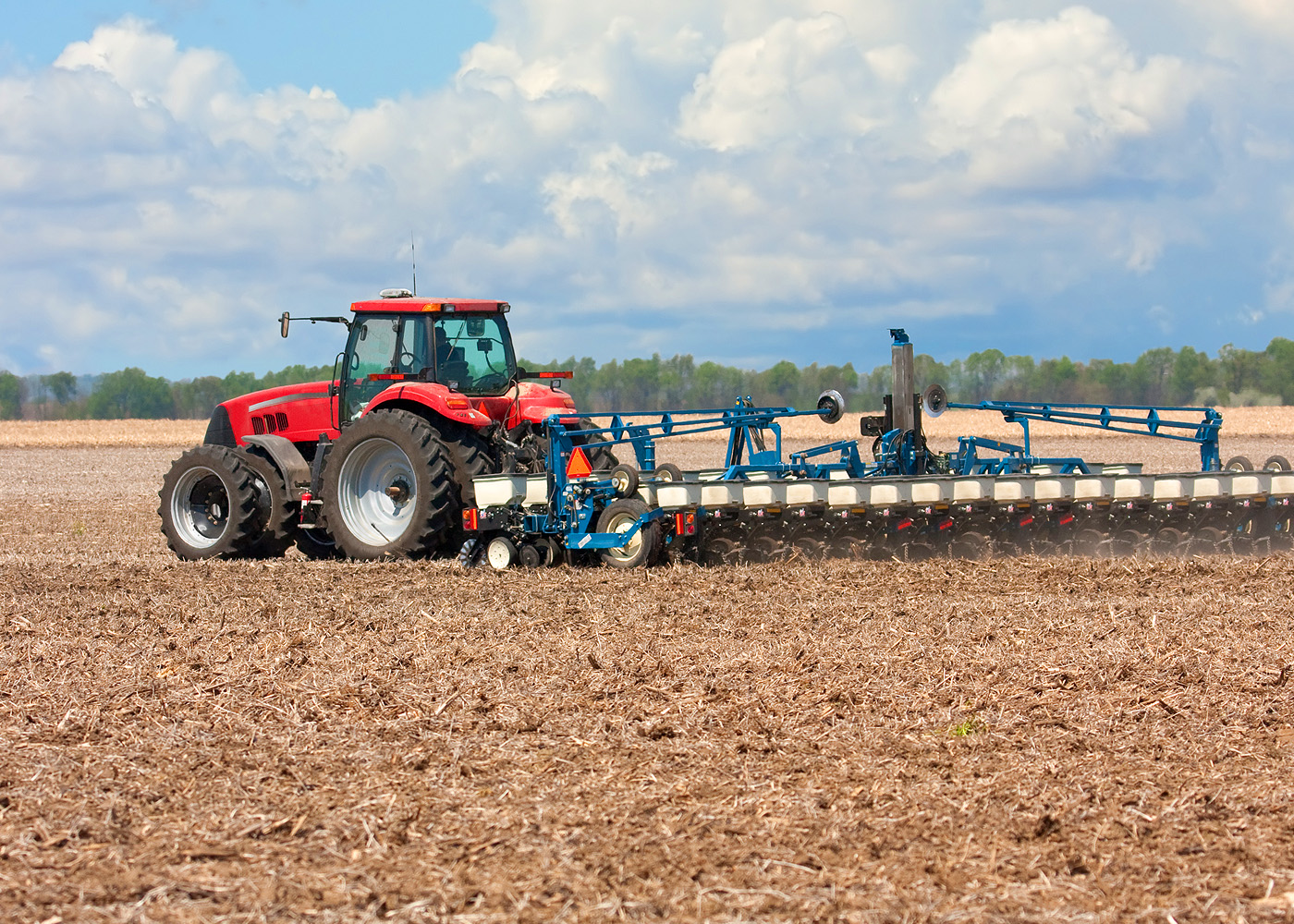 Tractor Planting Corn