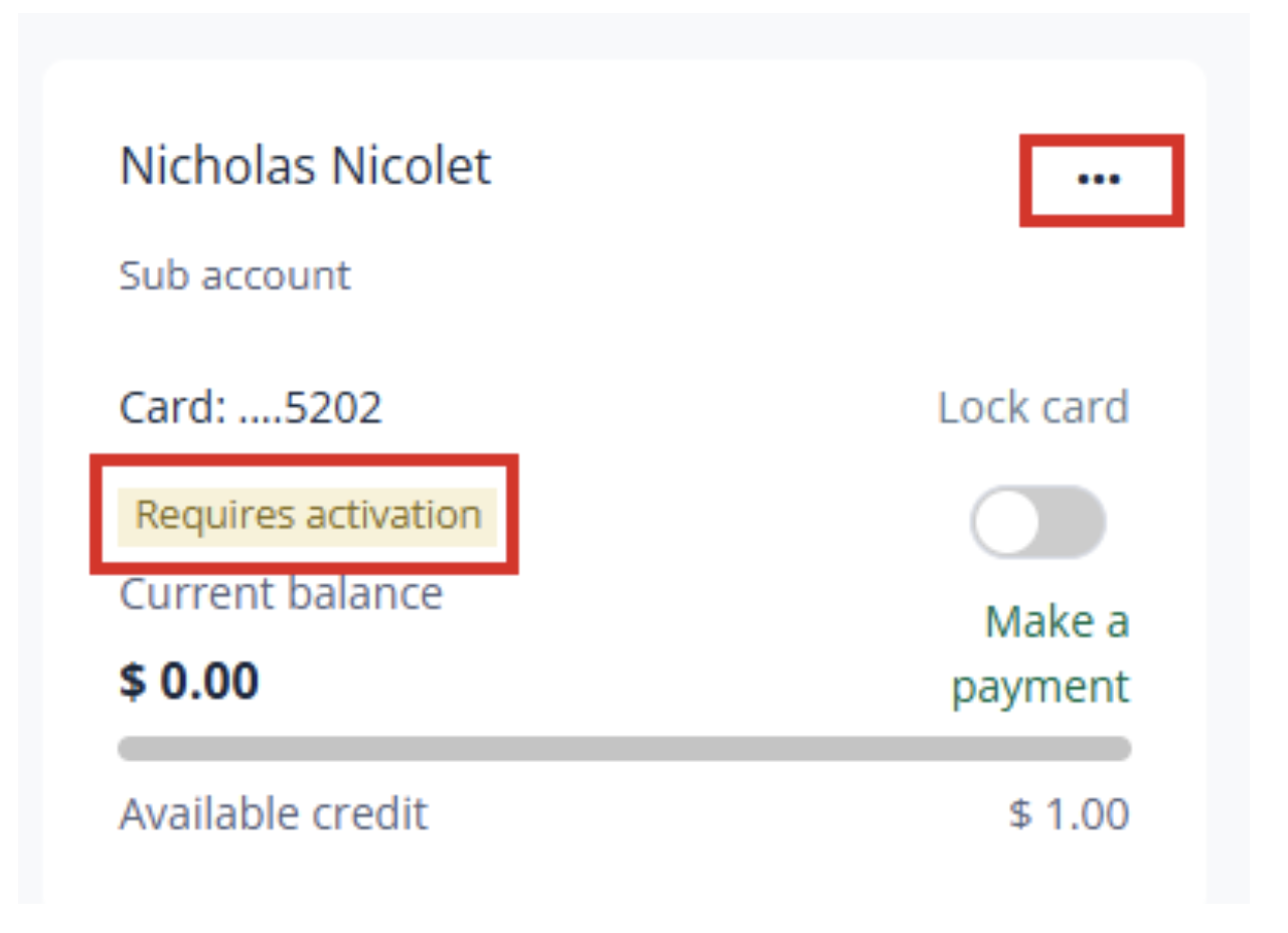 Spendtrack activate screenshot